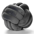Knot Pillow Ball Round Cushion Pillows, Children Room Decoration Plush Toys Calming Stress Relief Toy (Dark Gray,8.5in/22cm)