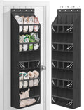 MISSLO 20 Pairs Over the Door Shoe Organizer for Closet Narrow Hanging Shoe Rack for Door Hanger Deep Pocket Door Shoe Holder St