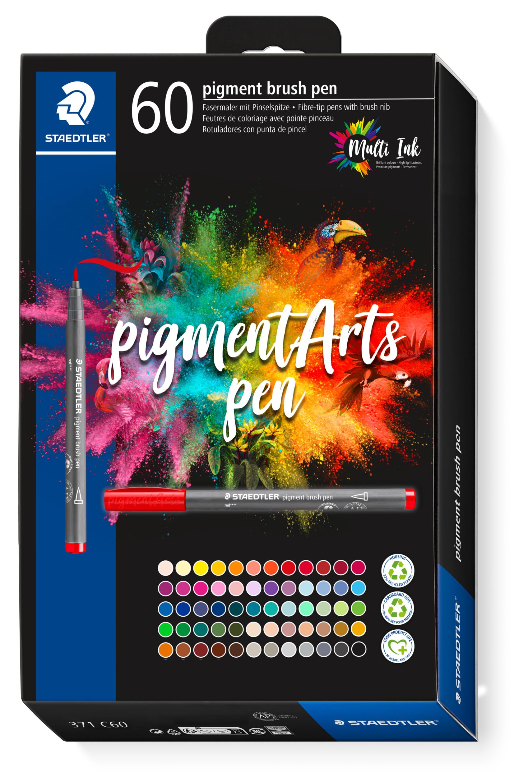 Staedtler Pigment Arts Brush Pen, 60Ct