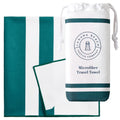 Laguna Beach Textile Co. Recycled Microfiber Quick Dry Beach Towel - Juniper Green