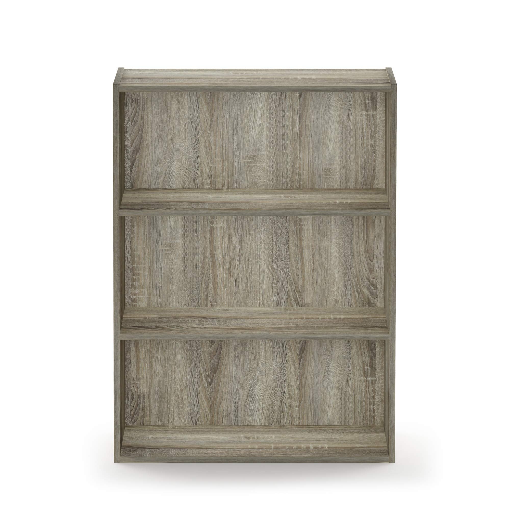 Furinno Pasir 3-Tier Open Shelf Bookcase, Sonoma Oak