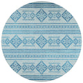 Sedona Sn14 Blue Transitional Rug Round 8' X 8'