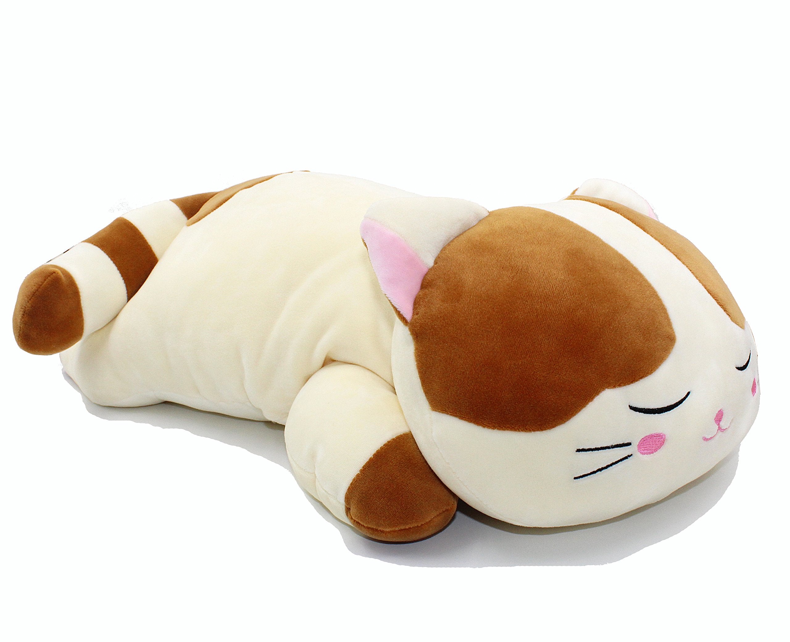 Vintoys Very Soft Cat Big Hugging Pillow Plush Kitten Kitty Stuffed Animals Brown 23.5'