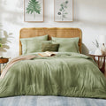 Wrensonge Sage Green King Comforter Set, 7 Pieces Soft Microfiber King Size Comforter With Fitted Sheet, Flat Sheet, 2 Pillow Sh