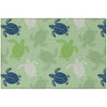Seabreeze Sz13 Green Coastal Rug Rectangle 3' X 5'