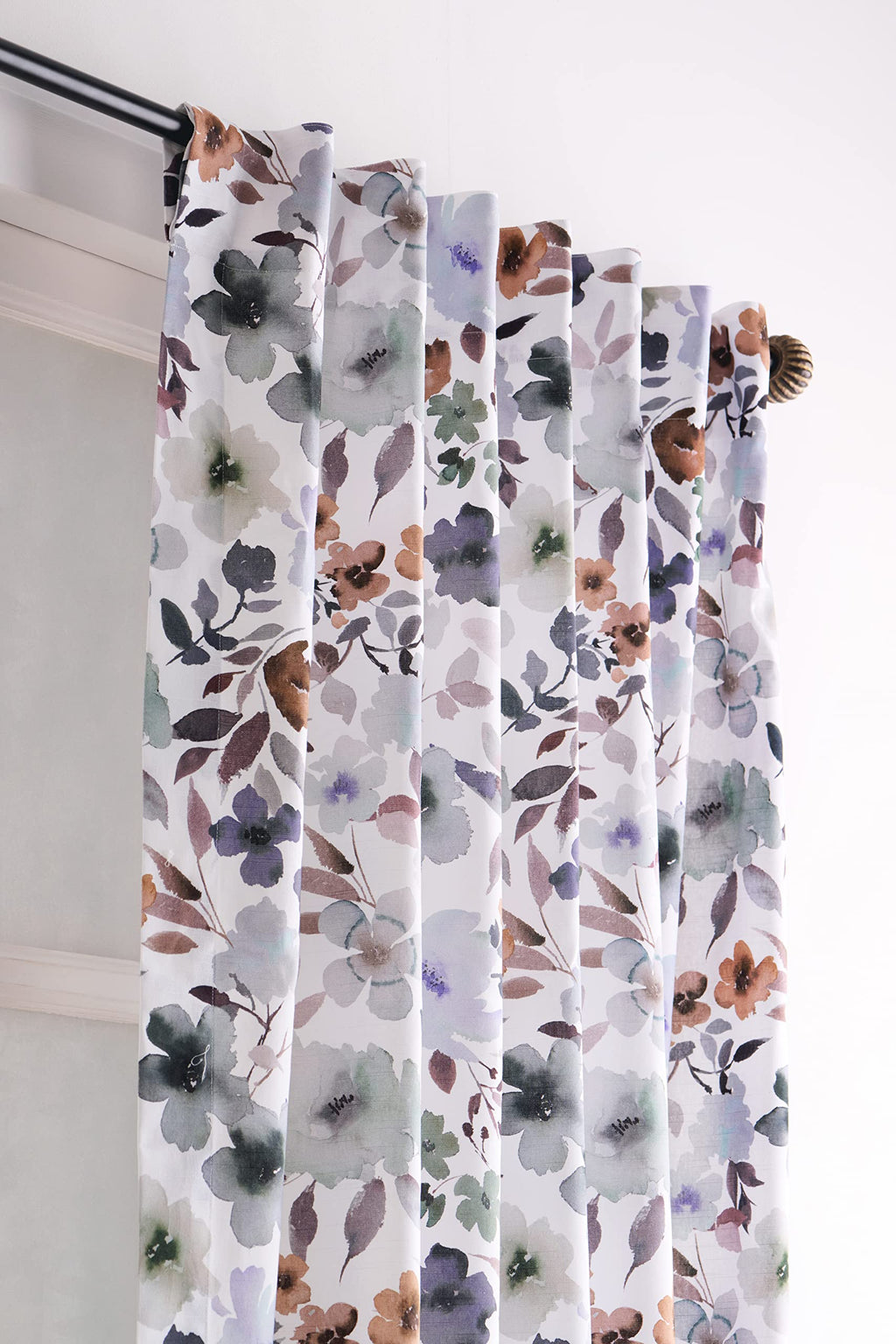 Maison D' Hermine Curtain 100% Cotton 50''X96'' Curtains 2 Panel Easy Hanging With A Rod Pocket & Loop For Kitchen, Bedrooms & O