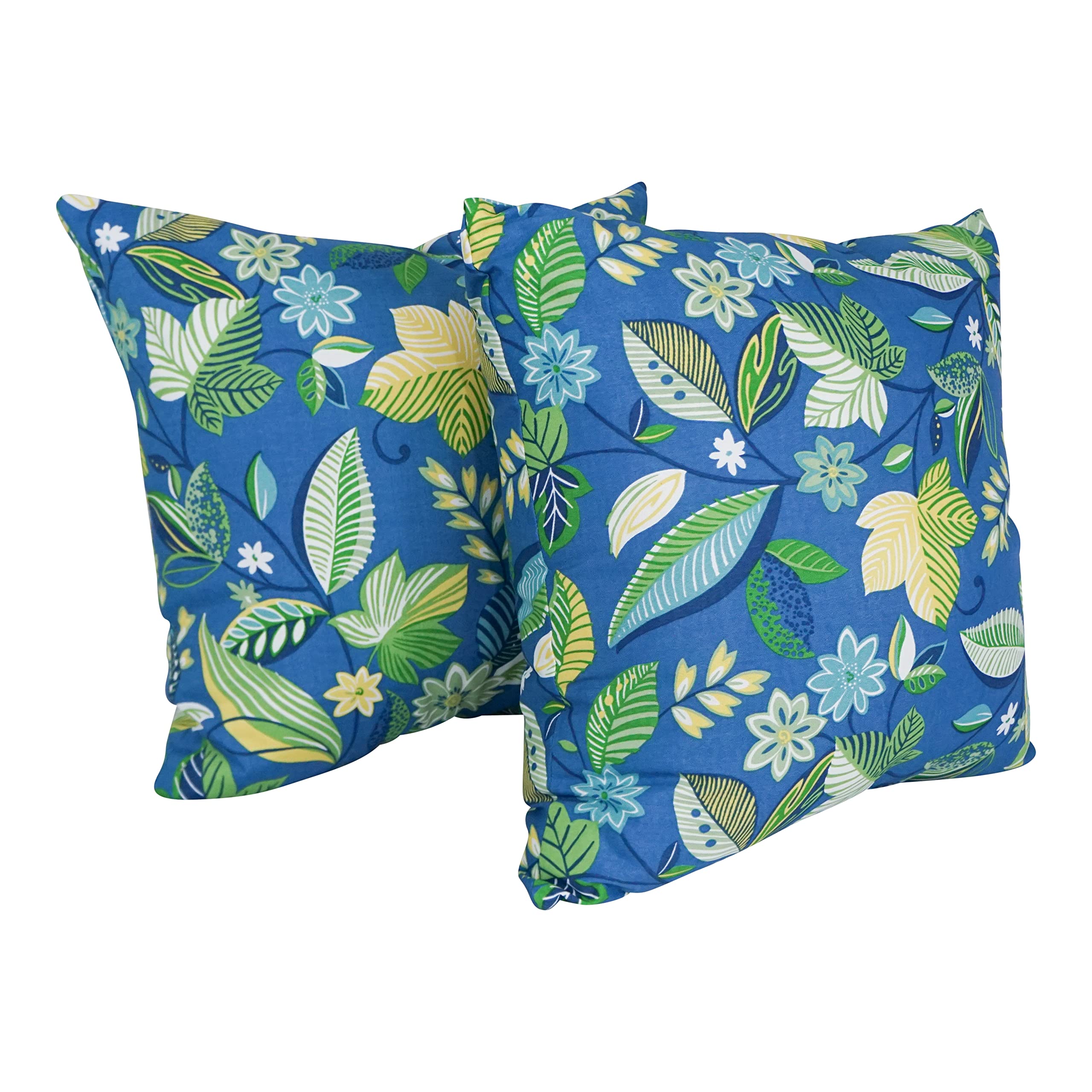 Blazing Needles Square Indoor/Outdoor Throw Pillow, 25", Skyworks Caribbean 2 Count