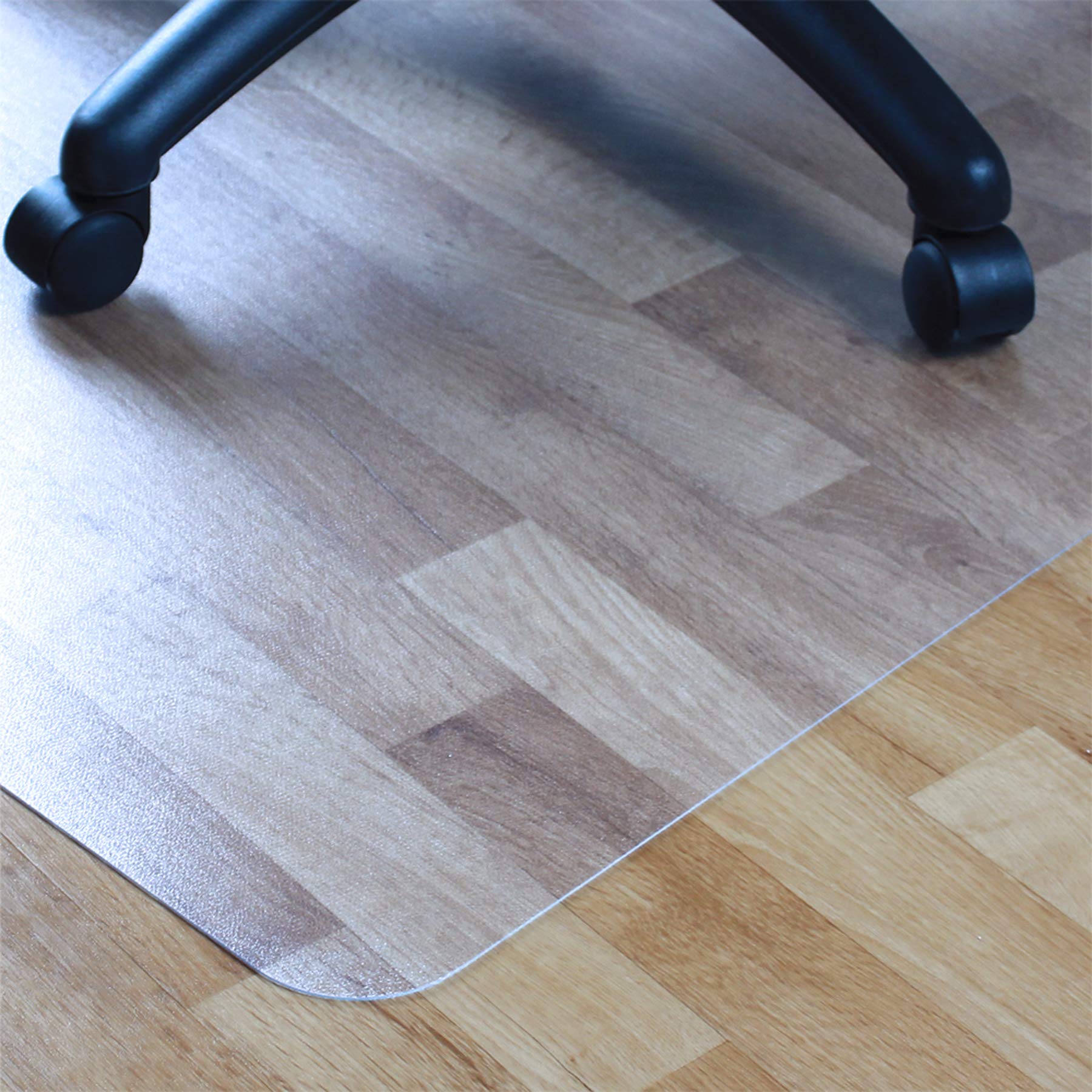 Floortex PF1213425EV Cleartex Advantagemat Phthalate Free PVC Chair Mat for Hard Floors, 53 x 45
