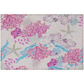 Seabreeze Sz1 Pink Coastal Rug Rectangle 8' X 10'
