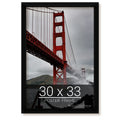 wallsthatspeak 30x33 Black Picture Frame for Puzzles Posters Photos or Artwork