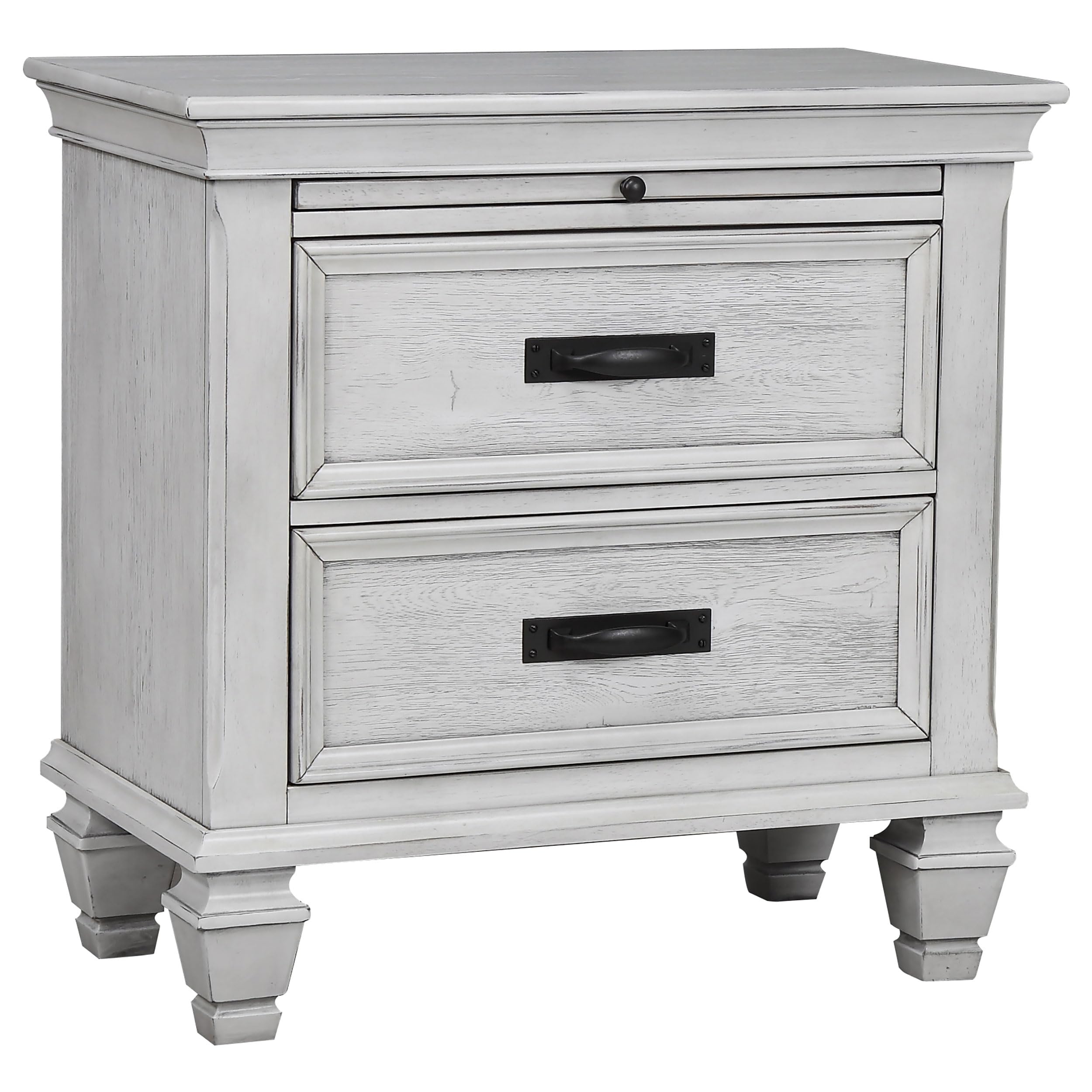 Coaster Home Furnishings Franco Farmhouse 5-Piece Bedroom Set Queen Size Panel Bed Frame 57-inch Headboard Distressed White 205331Q-S5
