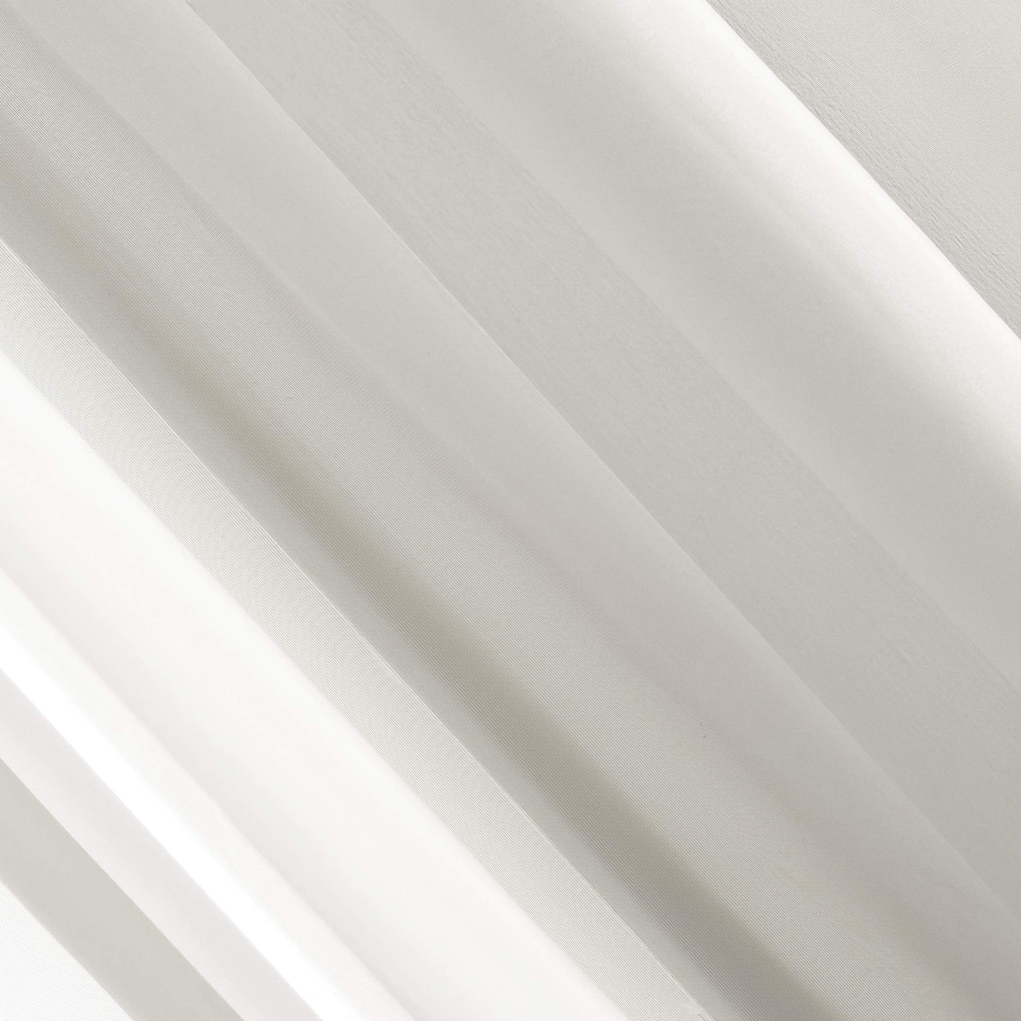 No. 918 Emily Sheer Voile Grommet Curtain Panel, 59'' X 120'', Eggshell Off-White