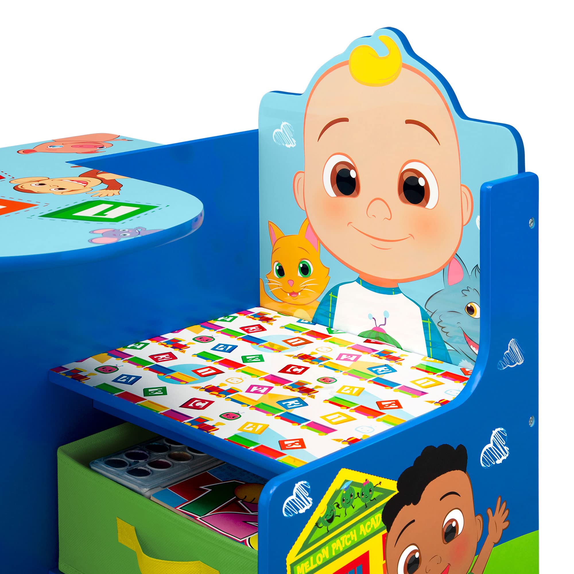 Delta Children Chair Desk With Storage Bin - Greenguard Gold Certified, Cocomelon