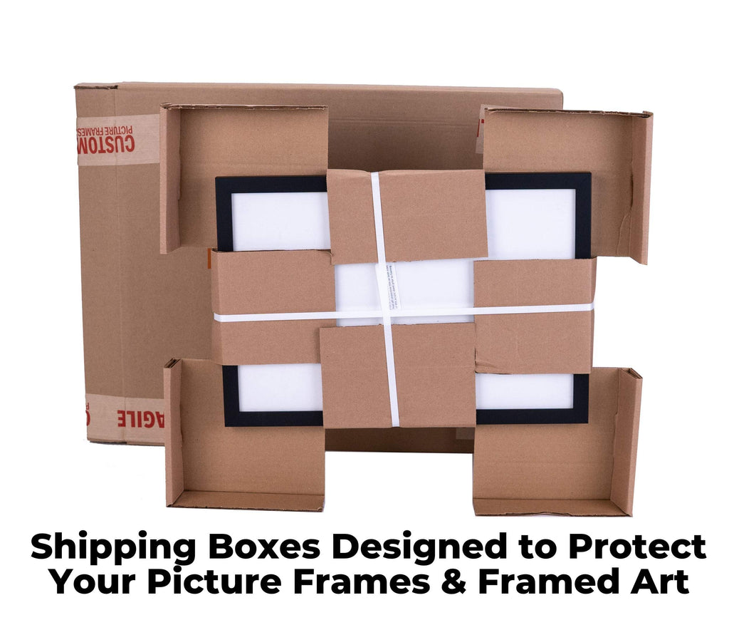 13X45 Frame Black Picture Frame - Complete Modern Photo Frame Includes Uv Acrylic Shatter Guard Front, Acid Free Foam Backing Bo