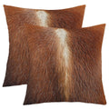 Cowhide Throw Pillow Covers 18x18 Set of 2 Soft Cow Fur Printed Pillow Cases Cushion Covers for Living Room Bedroom Western Farm