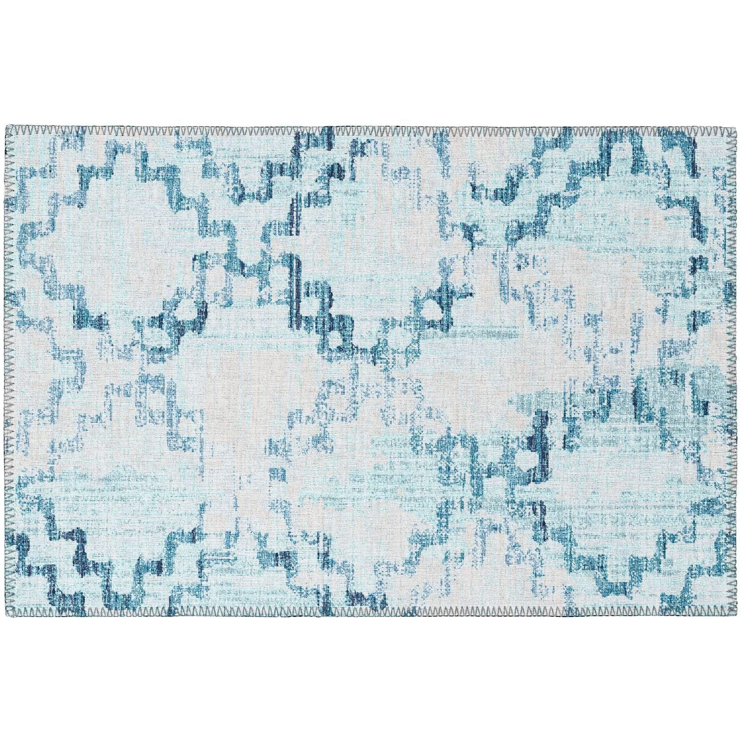 Sedona Sn15 Blue Transitional Rug Rectangle 3' X 5'
