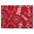 Harbor Ha9 Red Coastal Rug Rectangle 10' X 14'