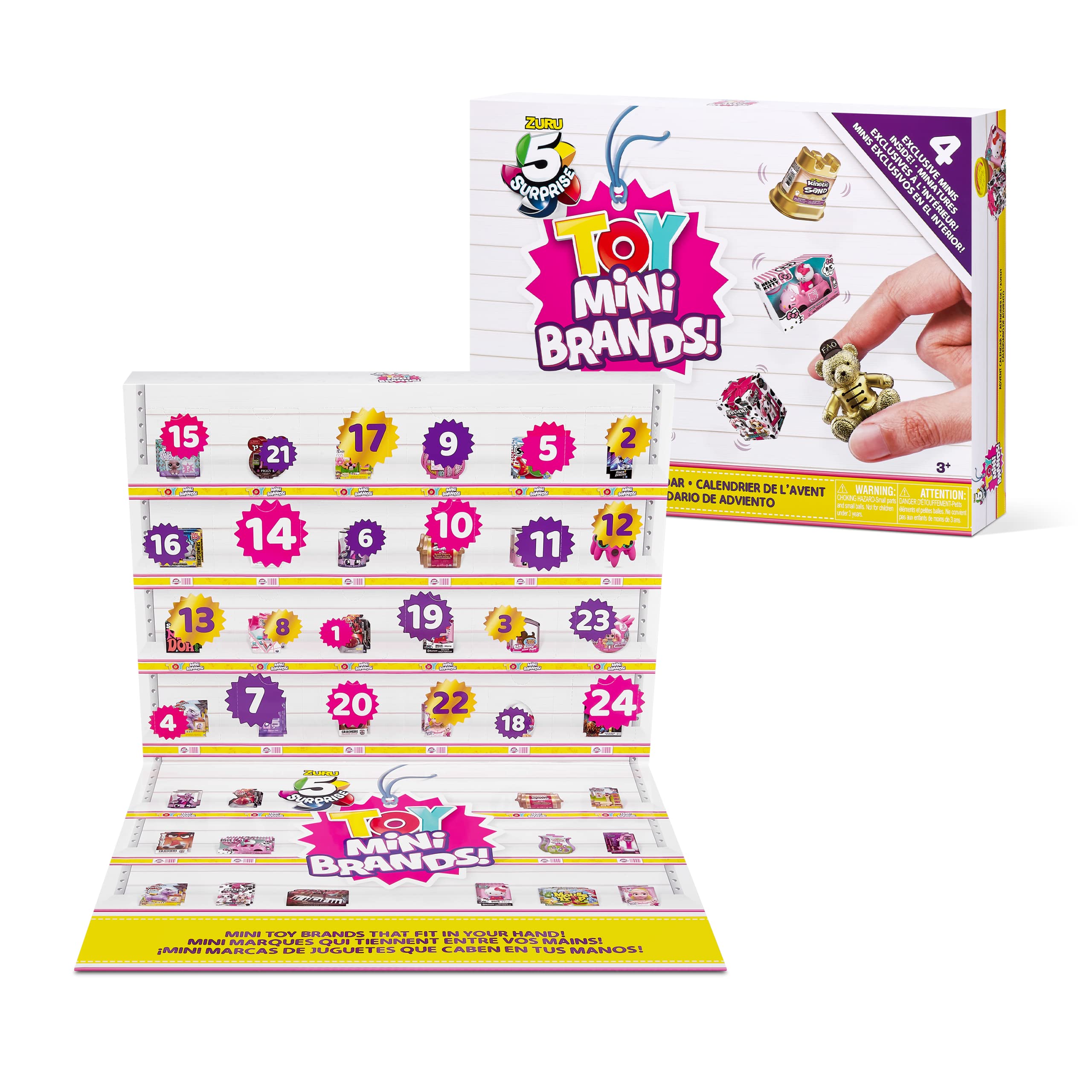 Mini Brands Toys Limited Edition Advent Calendar by ZURU - 24 Day Advent Calendar 2023, Includes 4 Exclusive Minis, Real Miniatu