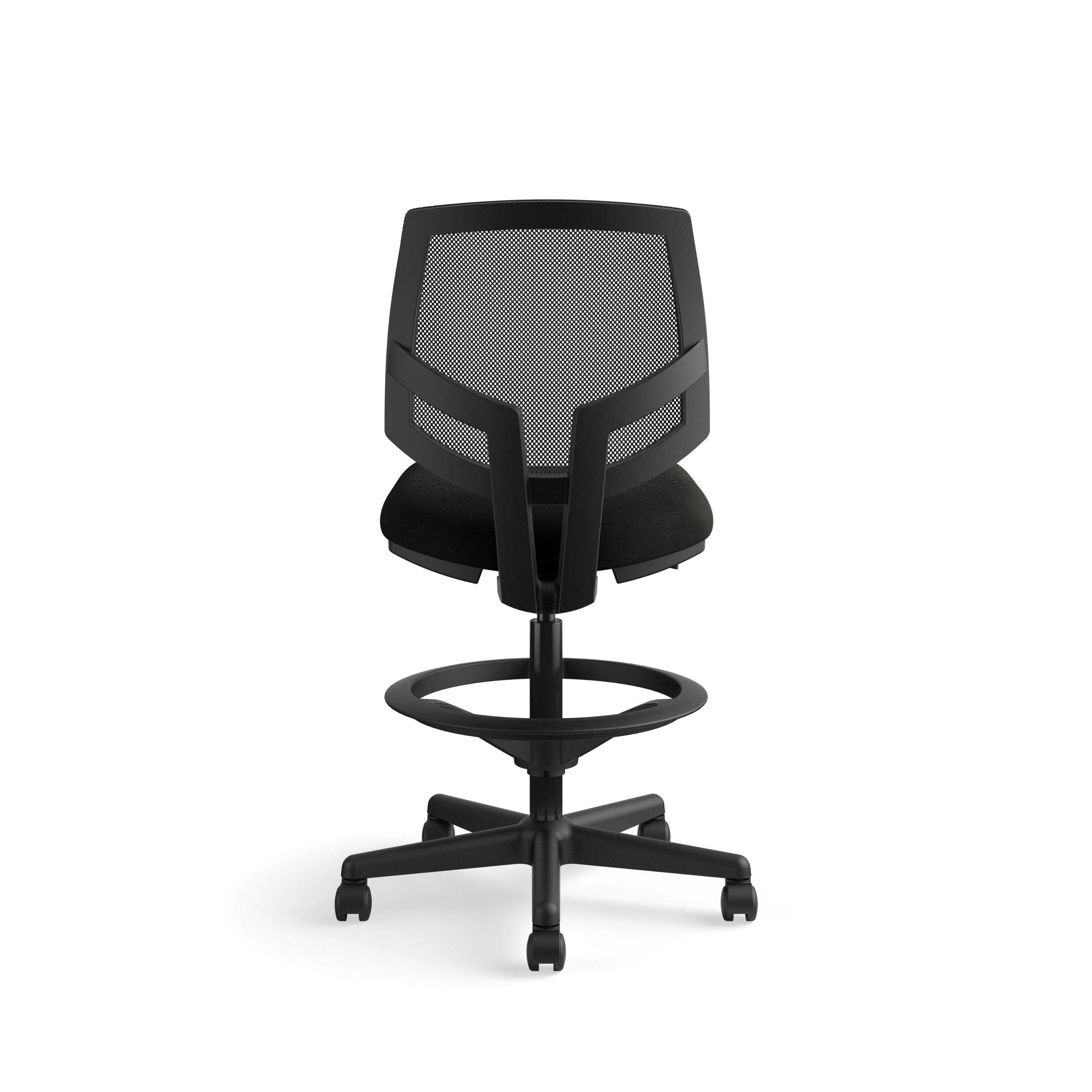 The Hon Company Sb11.T Hon5715Sb11T Hon Volt Mesh Back Task Upholstered Adjustable Office Stool, Black (H5715)