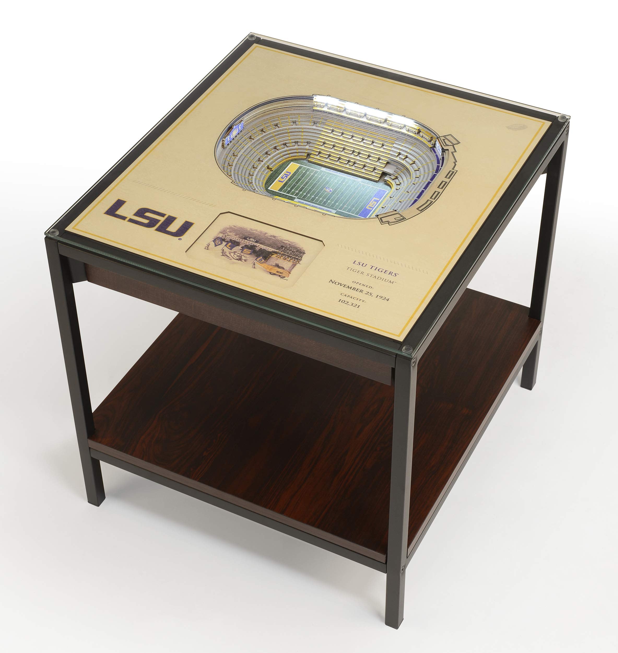 YouTheFan NCAA LSU Tigers 25-Layer StadiumViews Lighted End Table - Tiger Stadium