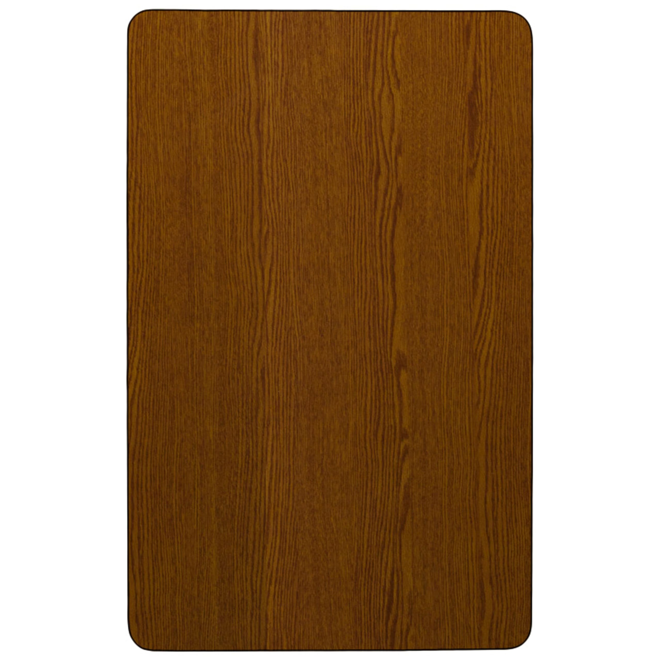 Flash Furniture Wren Mobile 30''W X 48''L Rectangular Oak Hp Laminate Activity Table - Height Adjustable Short Legs