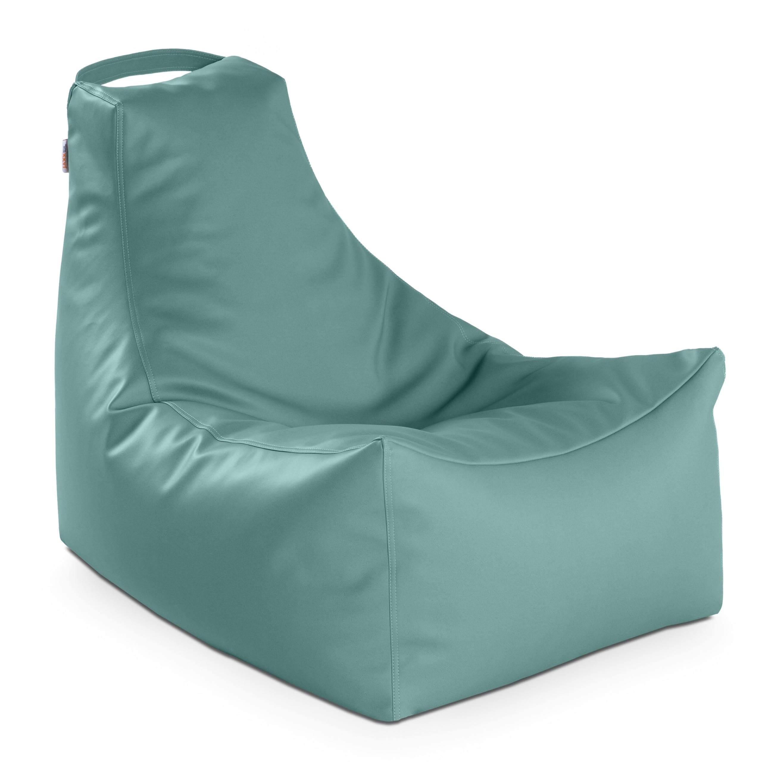 Jaxx Juniper Nautical Edition - Casual Bean Bag Seating For Boat, Yacht & Watersports - Marine Vinyl, Waterfall Blue