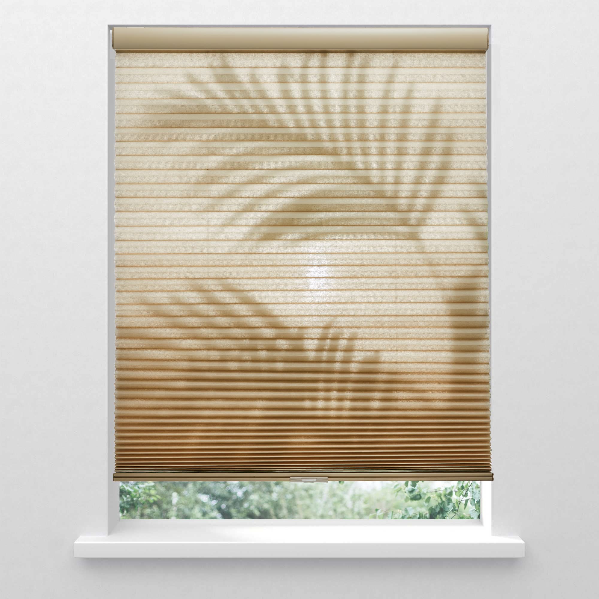 Persilux Custom Size Light Filtering Cellular Shades Cordless Honeycomb Blinds For Windows Thermal Insulated 1.5'' Single Cell F