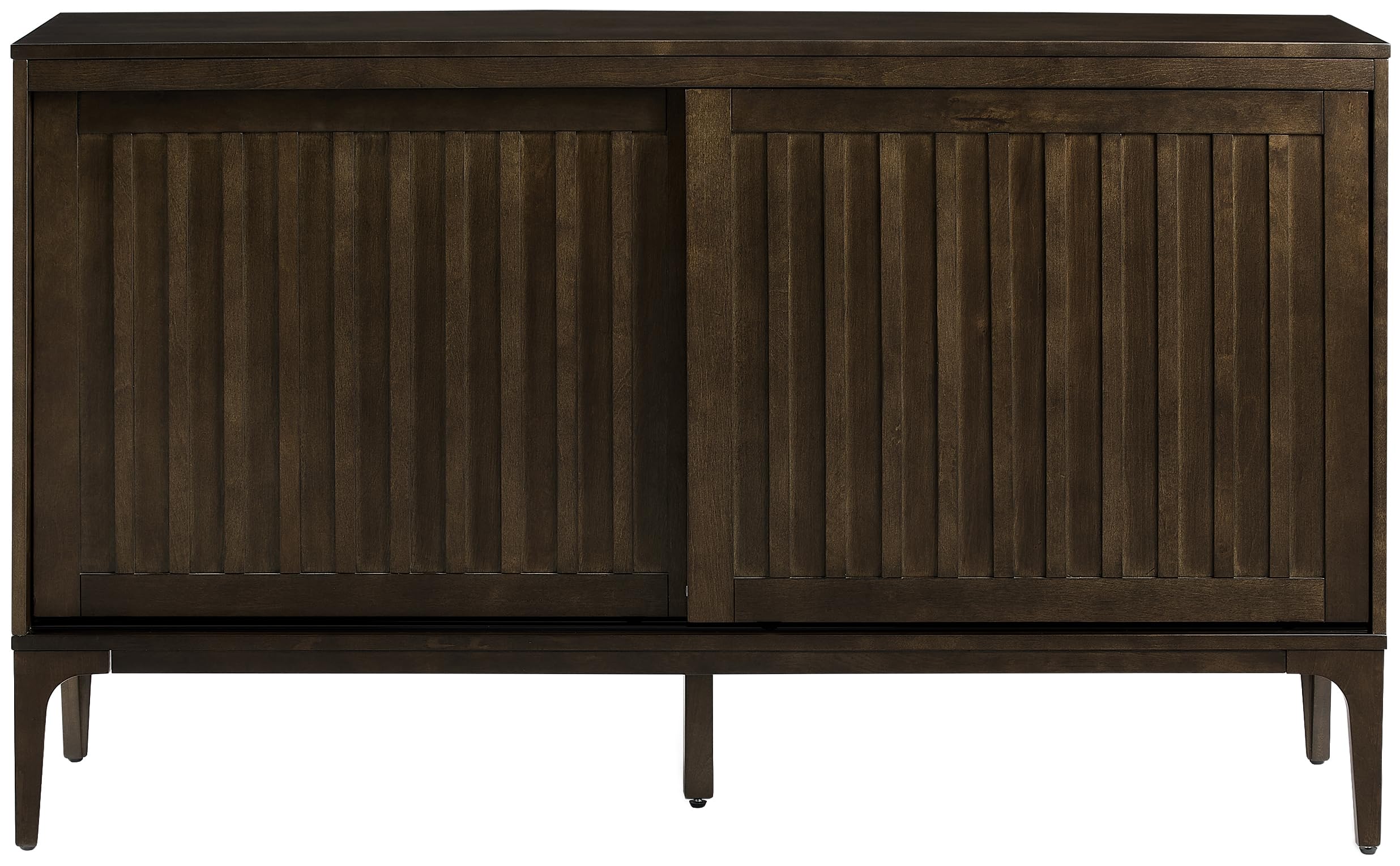 Crosley Furniture Asher Mid-Century Modern Sideboard Buffet Cabinet, Dark Brown, Engineered Wood, Model CF4219-BR