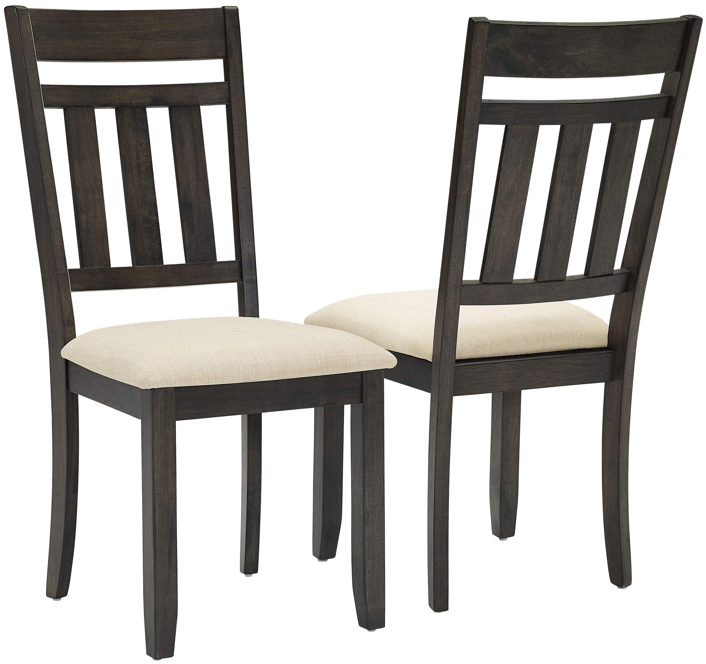 Crosley Furniture Hayden 5-Piece Modern Farmhouse Dining Table Set for 4 with Slat Back Chairs, Slate