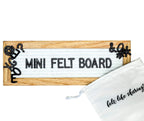 Small Felt Letter Board With Letters And Numbers, Message Board W/Oak Frame, 10 X 3.5 Inches, Changeable Letter Board, Includes