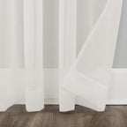 No. 918 Emily Sheer Voile Grommet Curtain Panel, 59'' X 120'', Eggshell Off-White