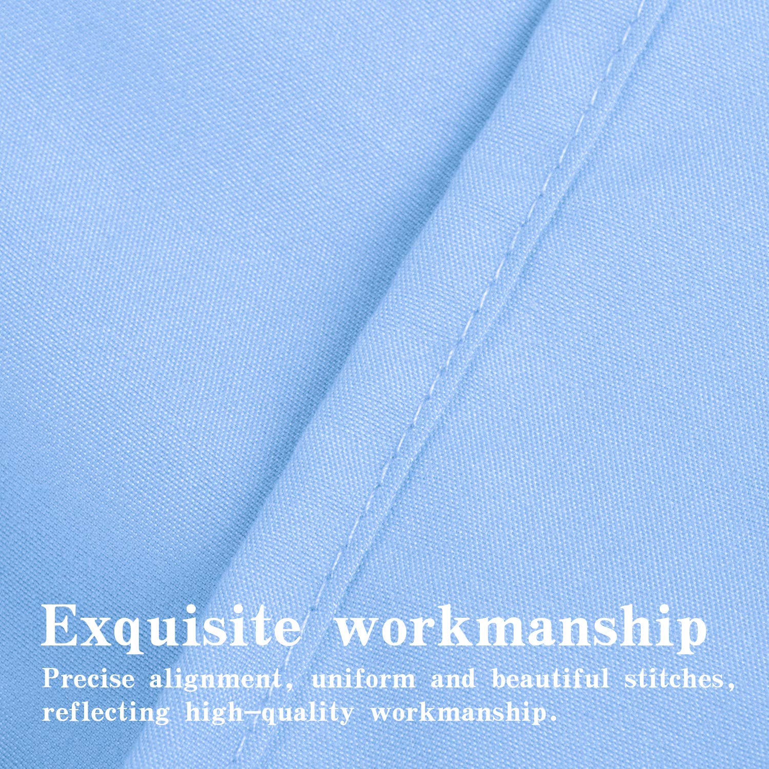 Ntbay 100% Brushed Microfiber 26X26 Euro Pillow Shams Set Of 2, Super Soft And Cozy European Throw Pillow Covers, Wrinkle, Fade, Stain Resistant Square Pillow Cases, Sky Blue