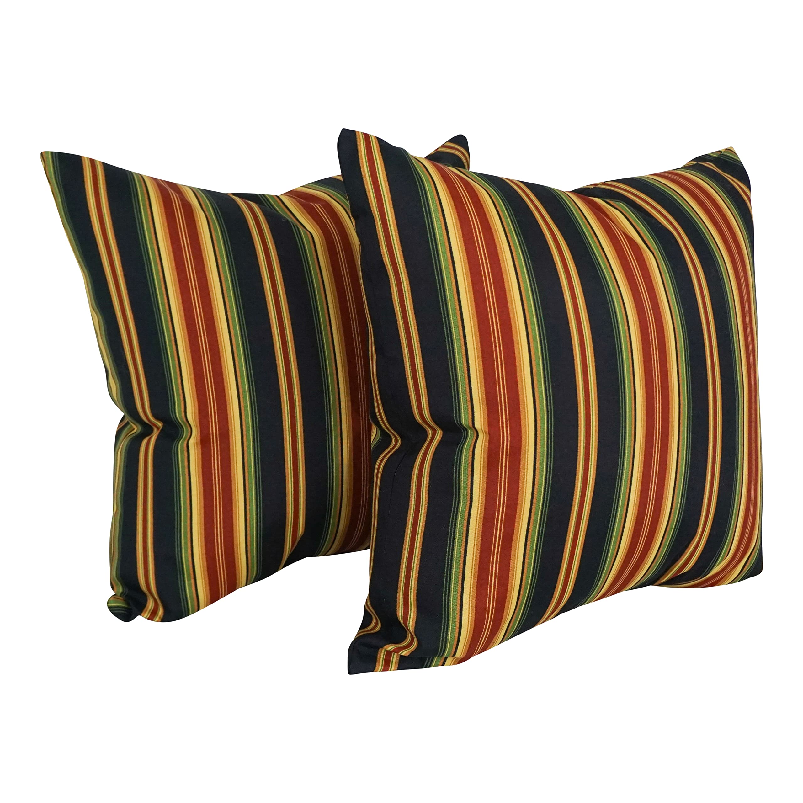 Blazing Needles Square Indoor/Outdoor Throw Pillow, 25", Lyndhurst Raven 2 Count