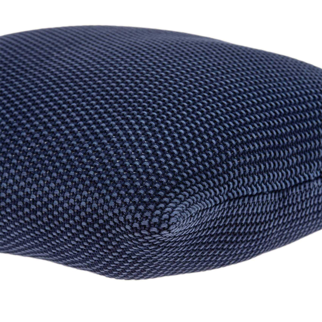 HomeRoots 100% Cotton Parkland Collection Manni Transitional Blue Pillow Cover with Poly Insert
