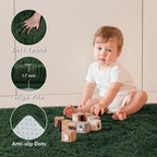 Larhom Fluffy Area Rugs For Living Room Bedroom, 4X6 Dark Green Ultra Soft Plush Fuzzy Rug, Anti-Skid Indoor Carpet Nursery Rugs
