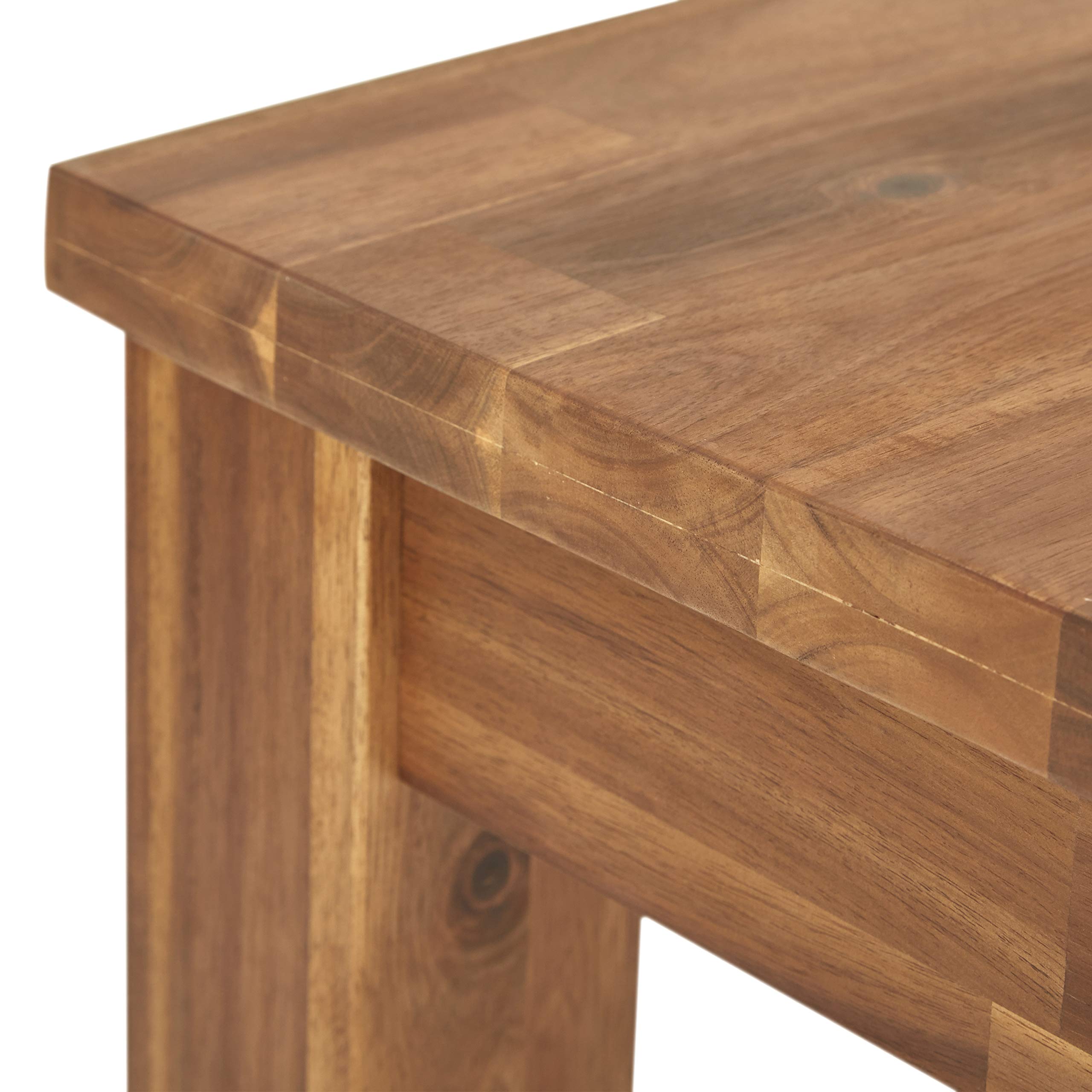 New Pacific Direct Tiburon TV Bench Solid Acacia Wood Amber Brown 803516-118