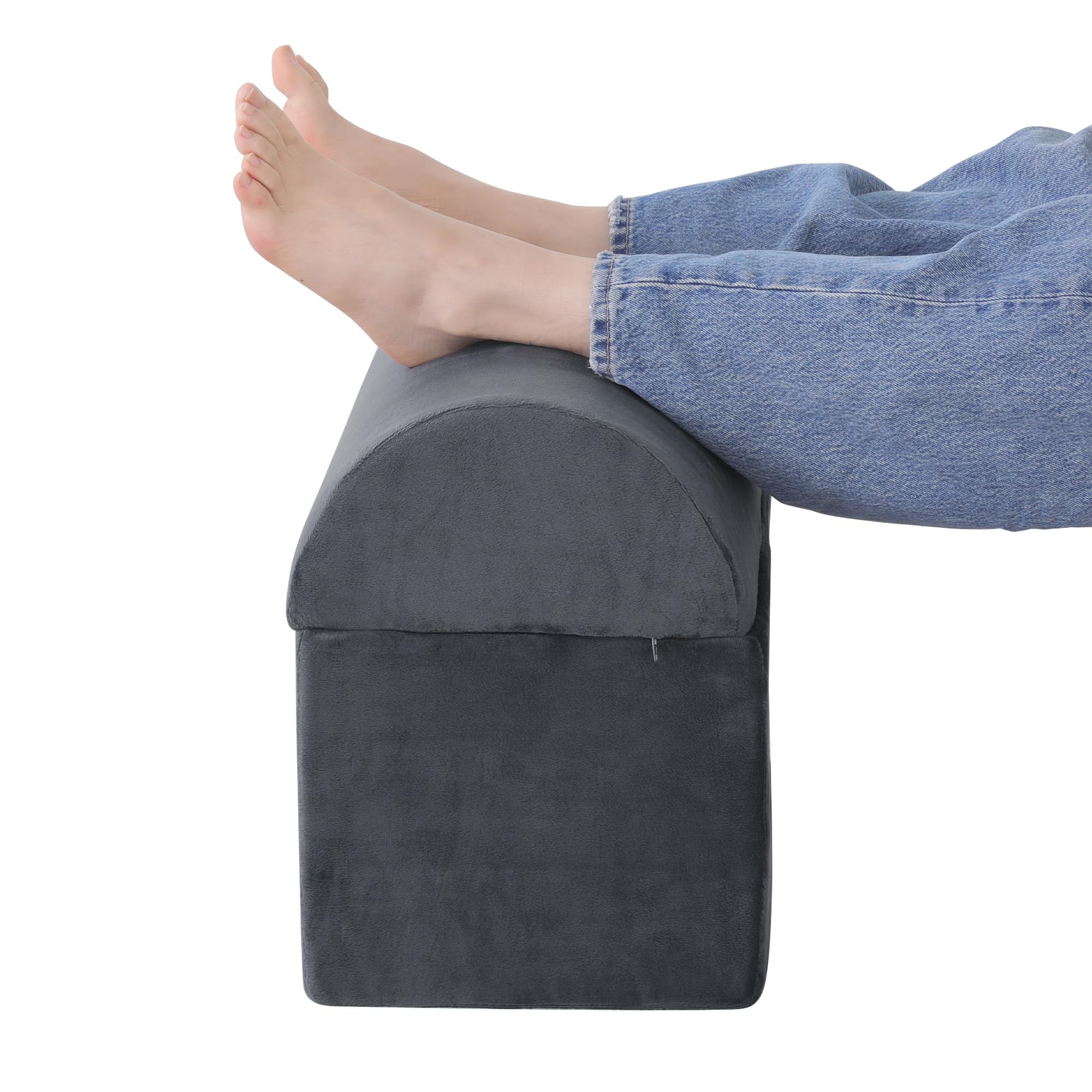 ROYALAY Adjustable Foot Rest for Under Desk at Work, Foot Stools for Under Office Desk, Ergonomic Leg Rest, Gray