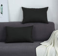 Tangdepot Handmade Decorative Solid 100% Cotton Canvas Throw Pillow Covers/Pillow Shams, (12'X20', Charcoal Gray)