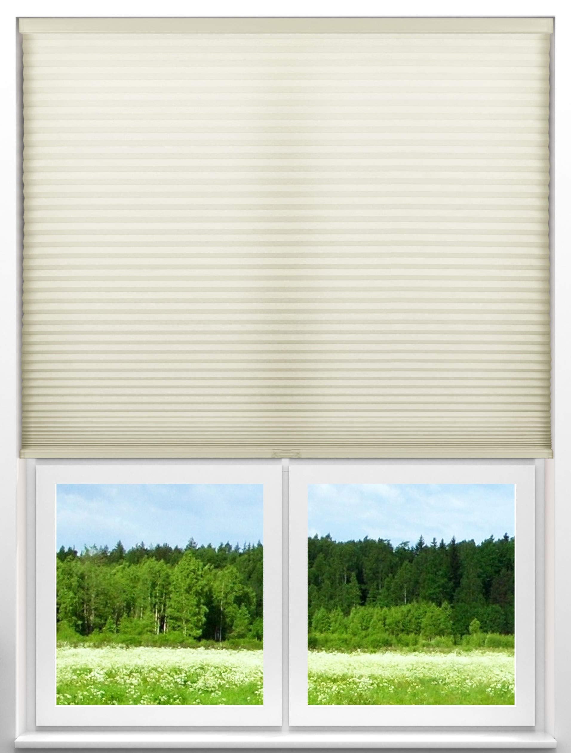 Arlo Blinds Single Cell Light Filtering Cordless Cellular Shades, Color: Cream, Size: 33.5'' W X 72'' H