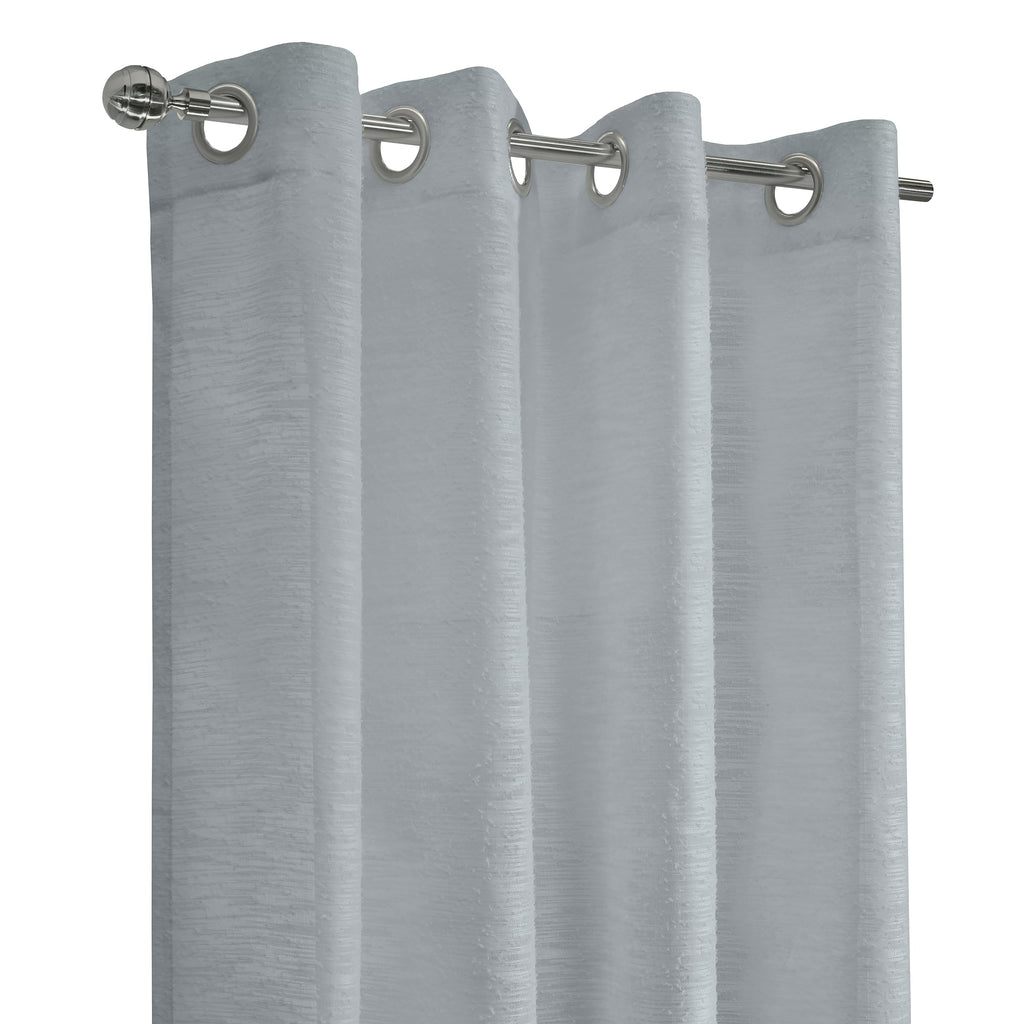 Richmark International Boucle Sheer Grommet Curtain Panel 52 X 108 Light Grey