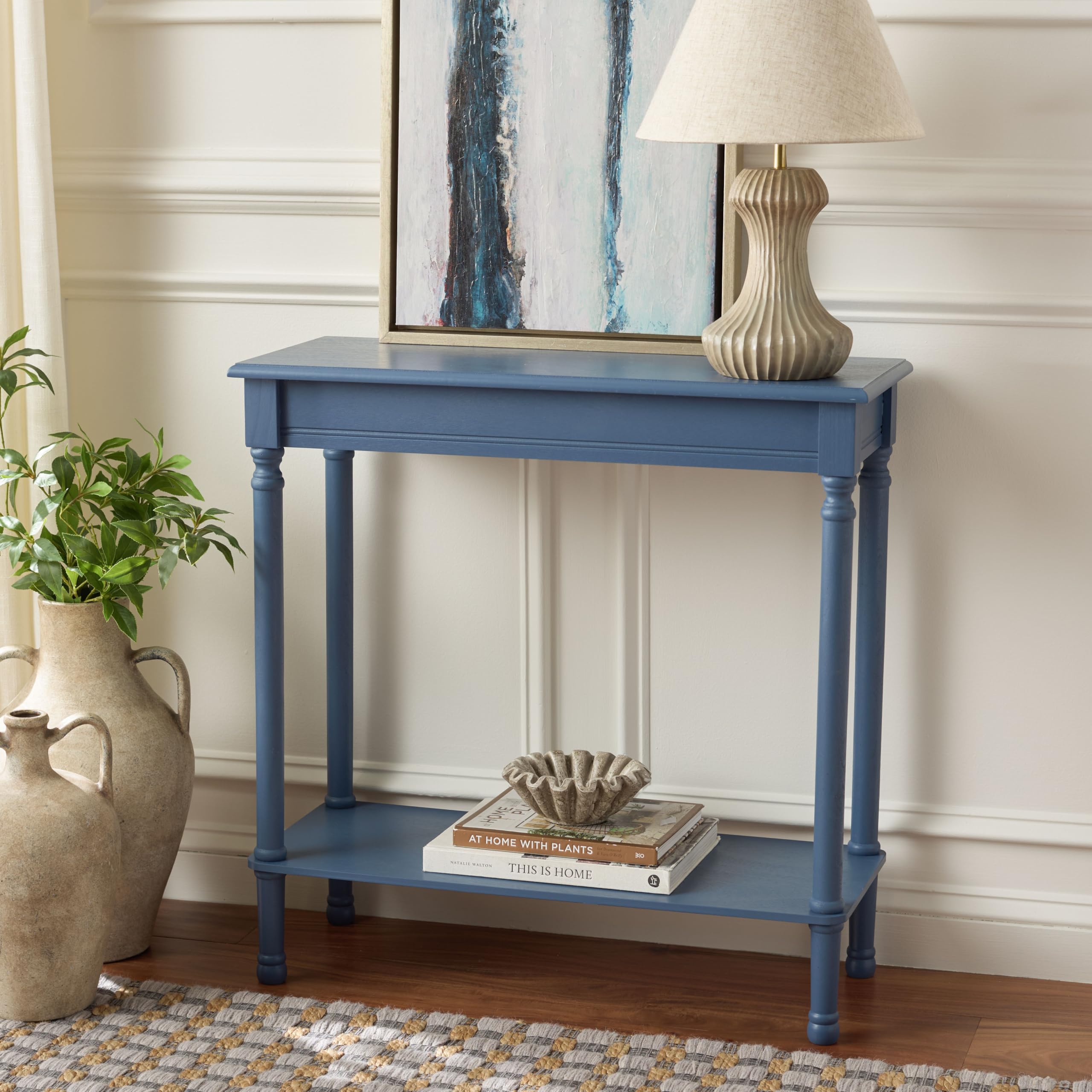 Safavieh Home Collection Tinsley Black Rectangular Bottom Shelf Console Table