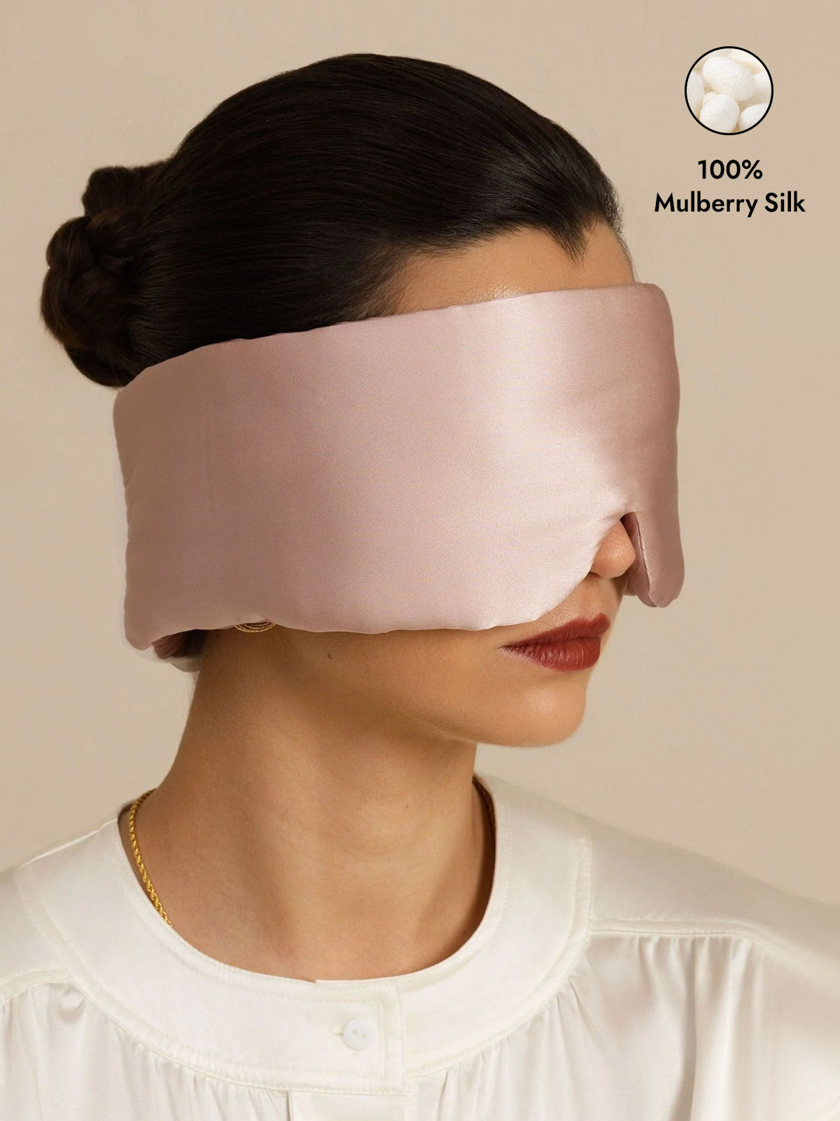 [PaleMauve+LightPink] SilkSilky  Eye Mask 001