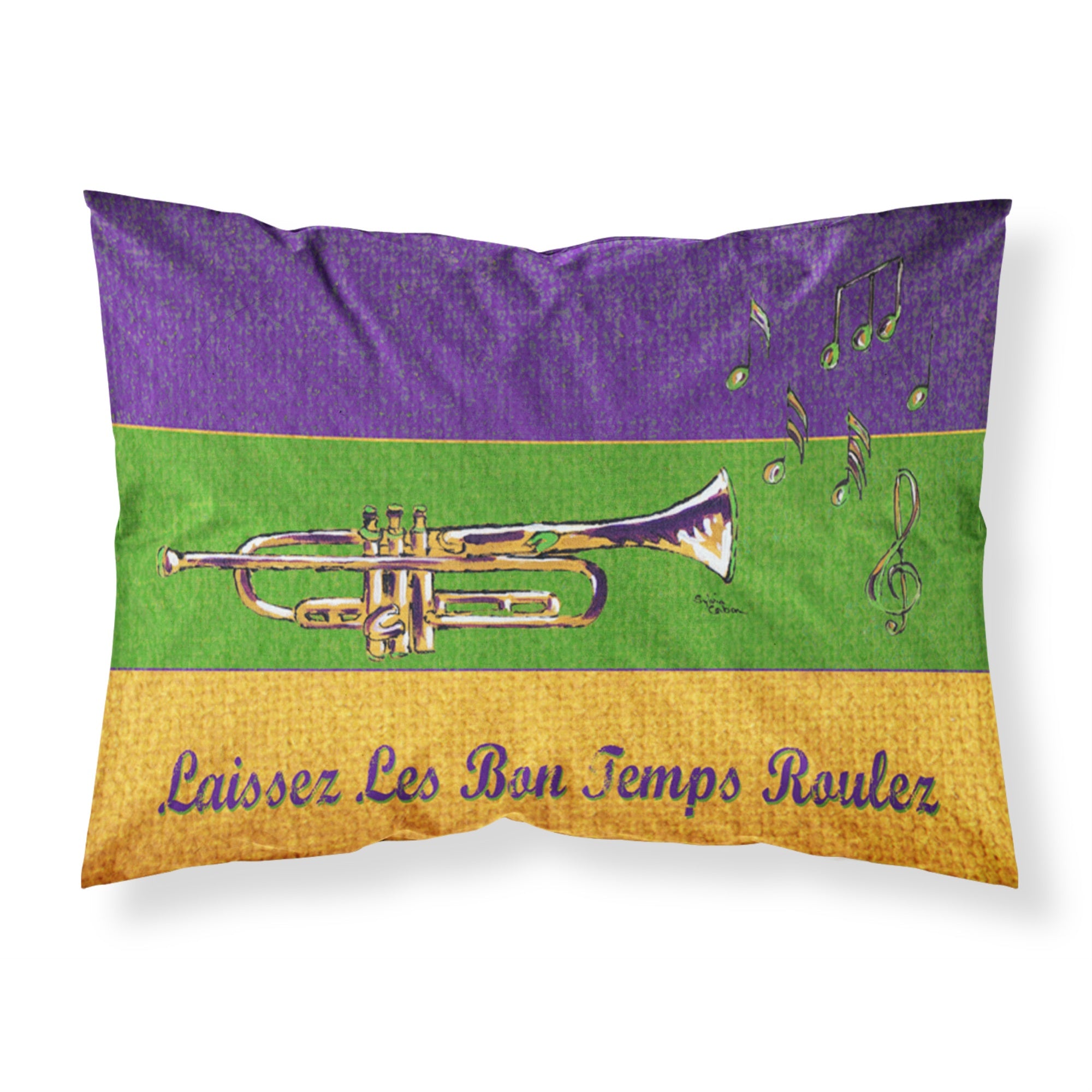 'Caroline'S Treasures 8382Pillowcase Mardi Gras Moisture Wicking Fabric Standard Pillowcase, Large, Multicolor'