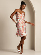 [Cherry] SilkSilky  Spaghetti Strap V Neck Dress 003