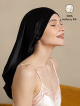 [Black] SilkSilky  Sleep Cap 001