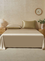 [Beige+Khaki] SilkSilky  19Momme Bedding Set 001
