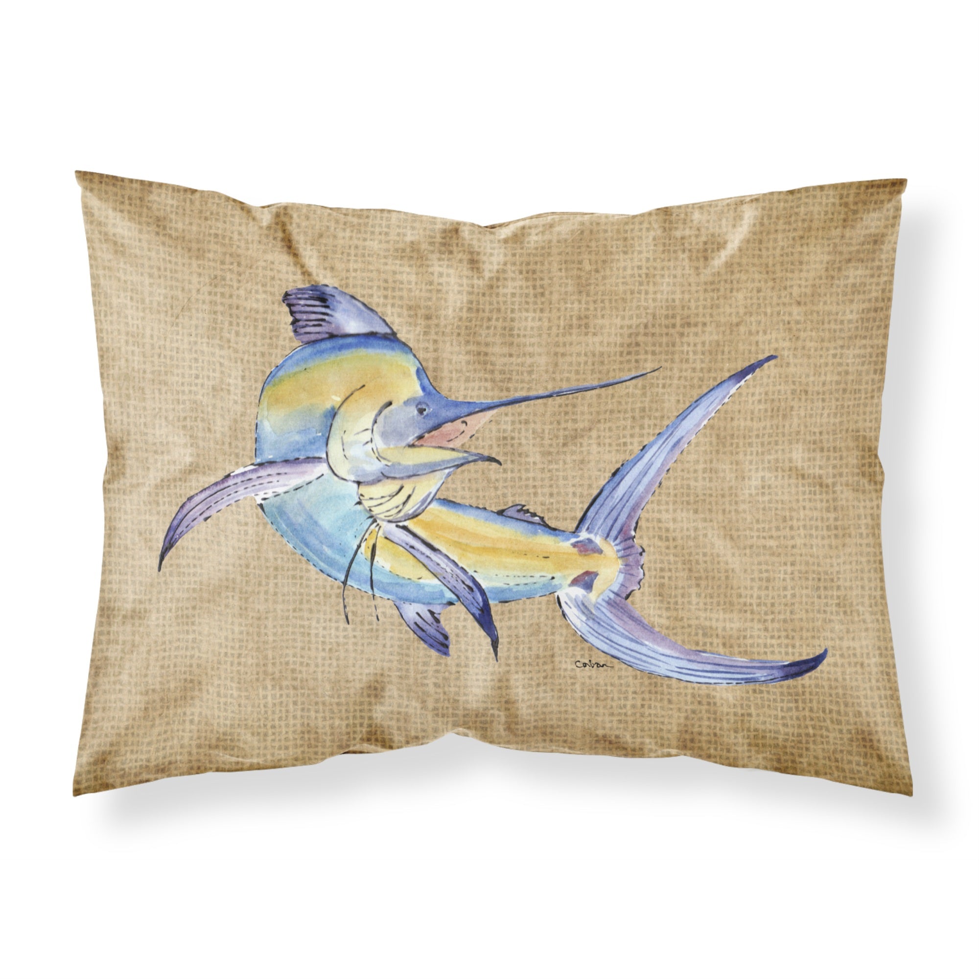 'Caroline'S Treasures 8811Pillowcase Blue Marlin Moisture Wicking Fabric Standard Pillowcase, Large, Multicolor'