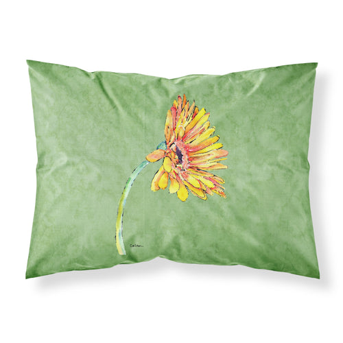 'Caroline'S Treasures 8854Pillowcase Gerber Daisy Orange Moisture Wicking Fabric Standard Pillowcase, Large, Multicolor'