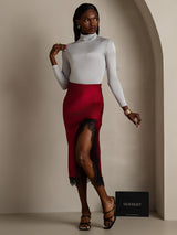 [Light Gray] SilkSilky  Long Sleeve Turtle Neck Women's T-Shirt 005