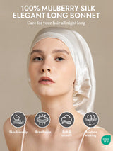 [White] SilkSilky  Sleep Cap 002